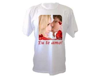 Camiseta Branca Personalizada tamanho adulto
